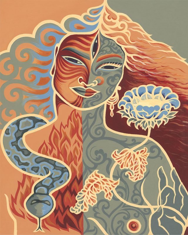 Ardhaneswara / Ardhanarishvara: een tantrische god/godin door Atelier Aandacht