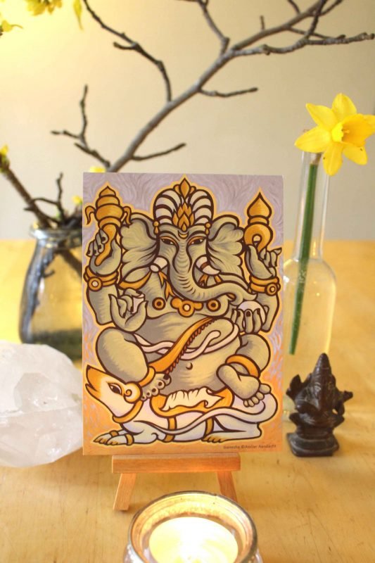 Ganesha - uit de kaartenset met 7 goden en godinnen